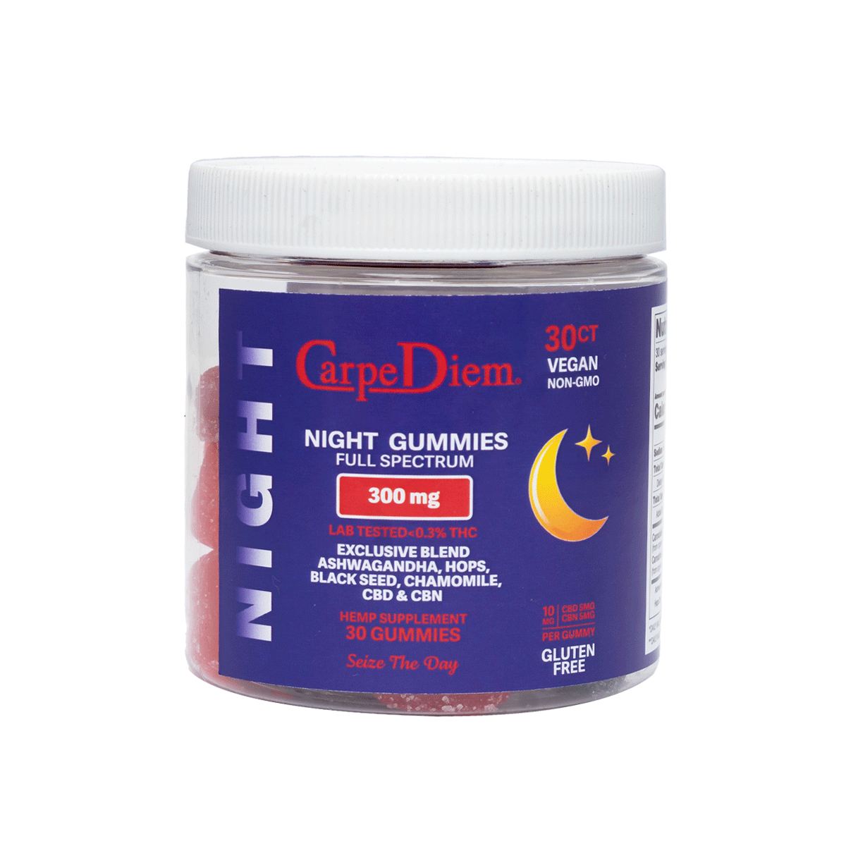Night Gummies Infused with CBD, CBN, Functional Herbs & Adaptogens